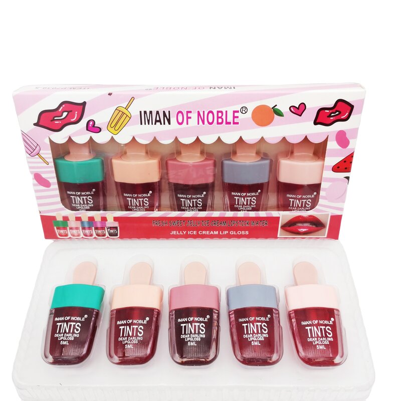 Lip Gloss Manufacturer - 8 Packs Fruit-flavored Jelly Ice Cream - Long Lasting Moisturizing