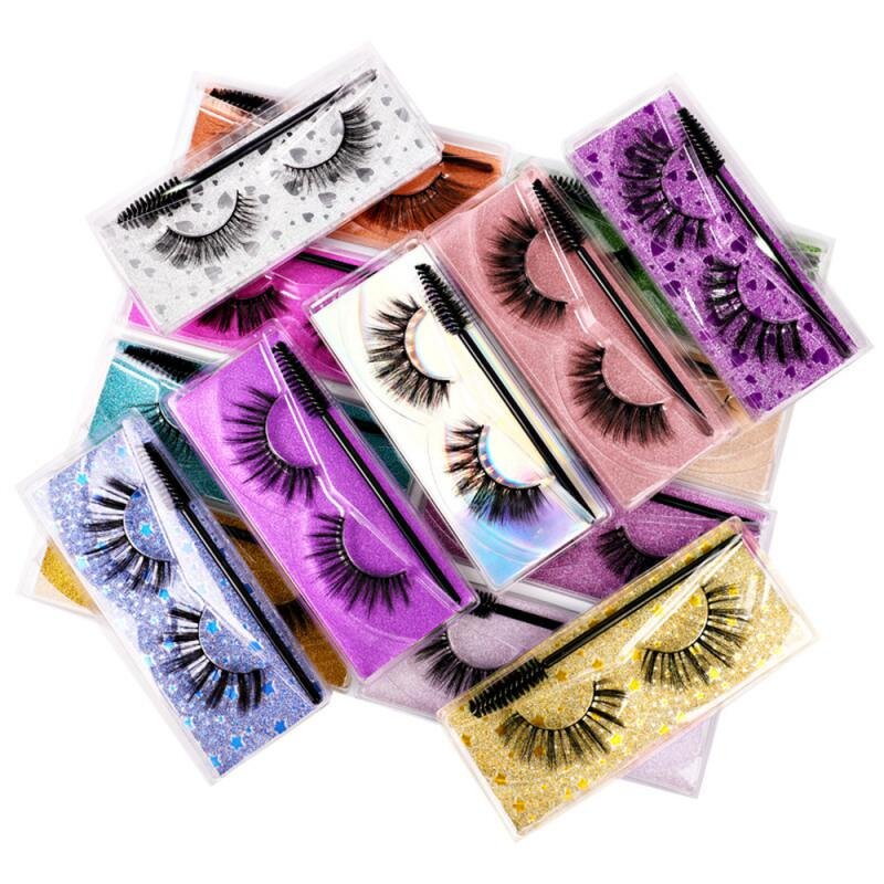 Eyelashes Manufacturer - Mink 1pair V Shape - Invisible Plastic Cotton Wholesale