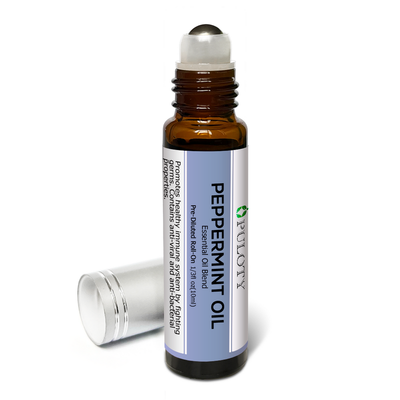 Essential Oil Manufacturer - Private Label Stainless Steel Ball Roll Bottle 10ml Pure Aromatherapy - Roll on Peppermint Oil