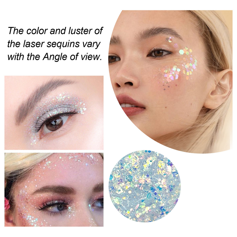 Body Glitter Gel Manufacturer - Vegan Cream Skin-Friendly for Party Makeup Glossy Decorations