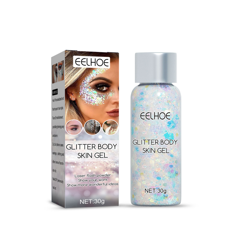 Body Glitter Gel Manufacturer - Vegan Cream Skin-Friendly for Party Makeup Glossy Decorations