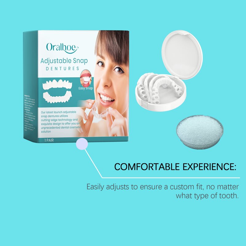 Dentures Manufacturer - Custom Snap-on Full Cover Whitening Adjustable & Personal