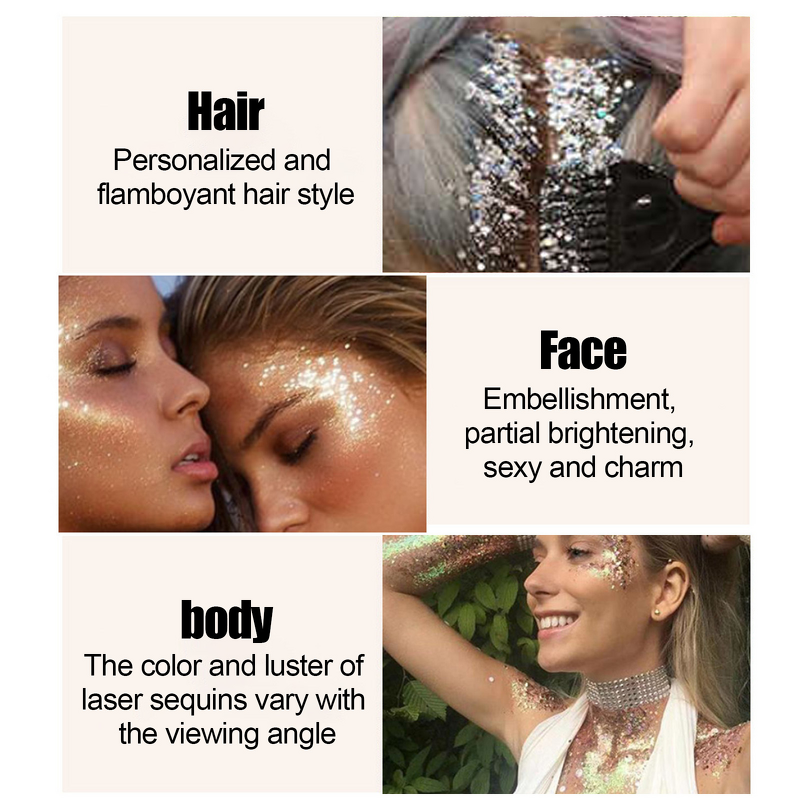 Body Glitter Gel Manufacturer - Vegan Cream Skin-Friendly for Party Makeup Glossy Decorations