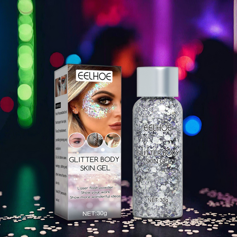 Body Glitter Gel Manufacturer - Vegan Cream Skin-Friendly for Party Makeup Glossy Decorations