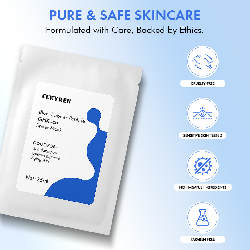 Facial Sheet Mask Manufacturer - Wholesale - Blue Copper Peptide Anti Aging Wrinkles Firming Hydrating