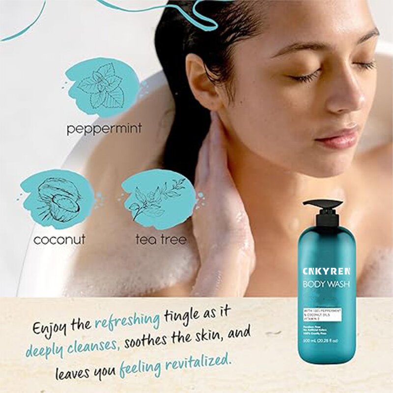 Shower Gel Manufacturer - Wholesale Herbal Peppermint - Coconut Tea Tree Refreshing Bath Skin Care