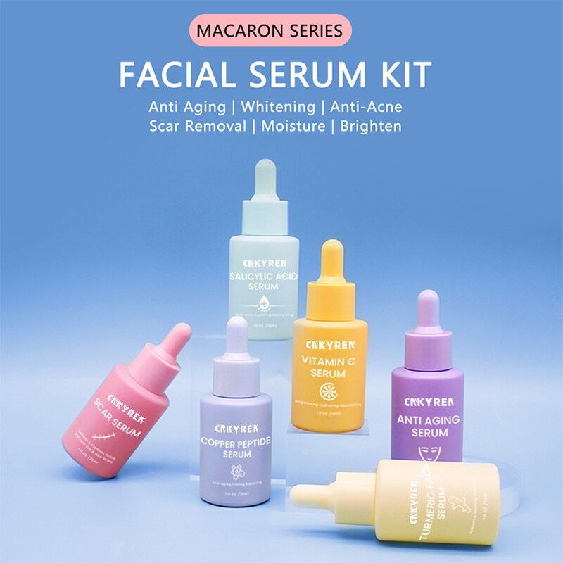 Facial Serum Manufacturer - Macaron Series - Anti Aging Whitening Peptide Essence Men Women Targets Wrinkles