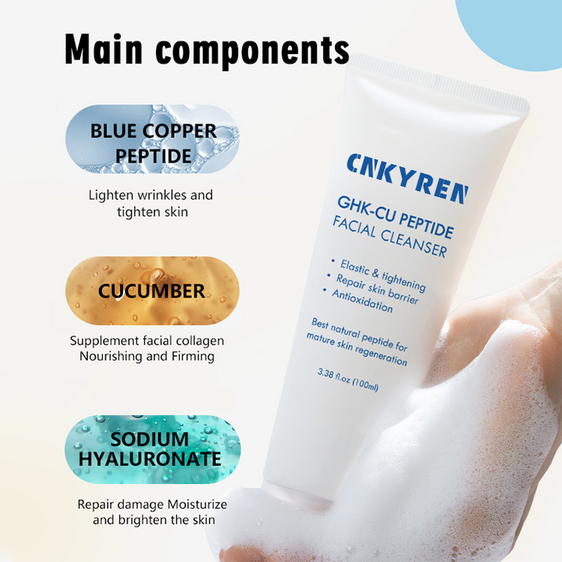 Face Wash Manufacturer - Organic Ghk-Cu - Wholesale Hyaluronic Acid Wrinkle Repair Facial Cleanser