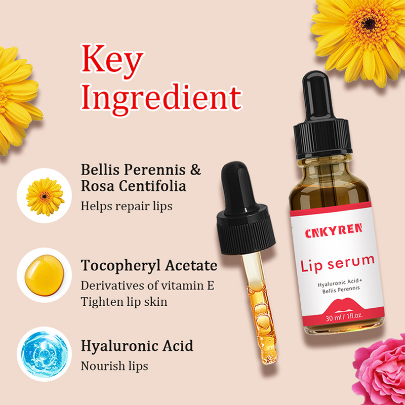 Lip Repair Serum Manufacturer - OEM Organic - Collagen Hyaluronic Acid Tocopheryl Acetate Brightening Moisturizing