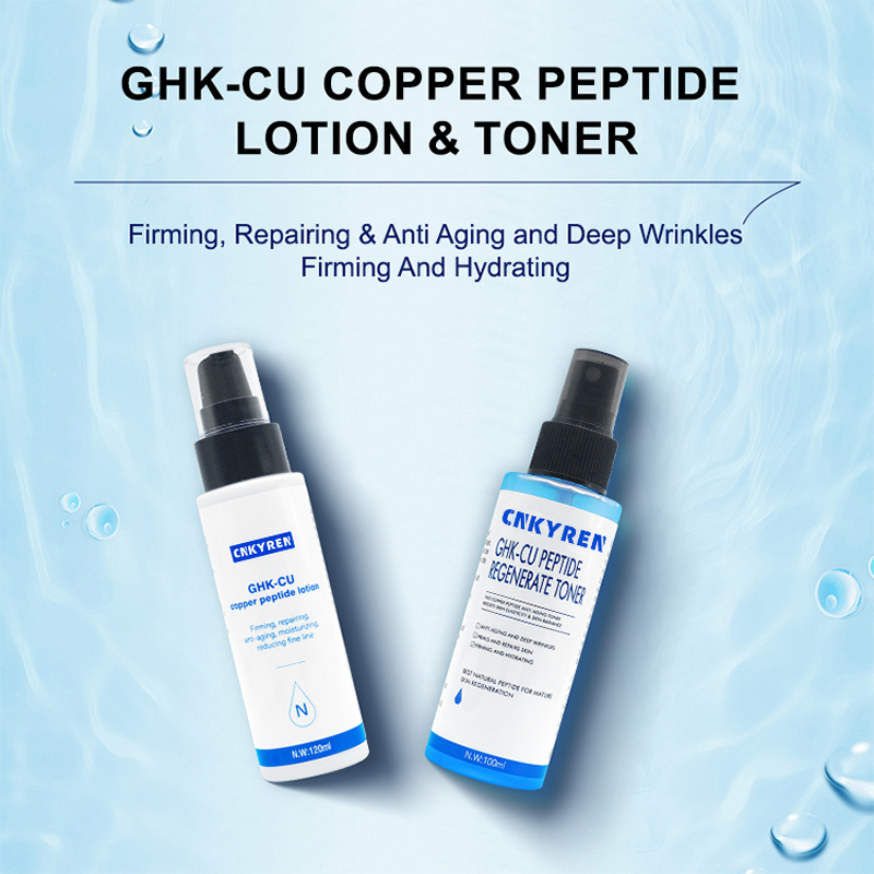 Skin Care Set Manufacturer - Ghk-Cu Custom - Blue Copper Peptide Serum Lotion Toner Face Body