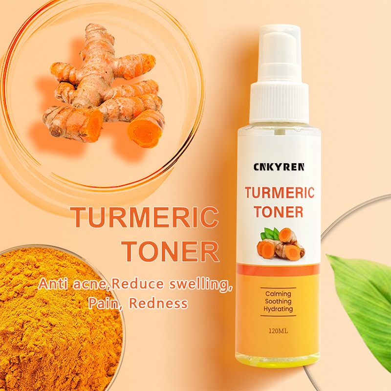 Facial Toner Manufacturer - OEM Organic Turmeric - Aloe AHA Whitening Anti Acne Fades Blemishes
