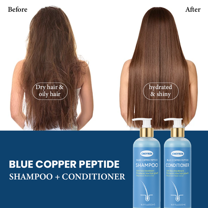 Shampoo Conditioner Set Manufacturer - Ghk-Cu Anti Hair Loss - Organic Blue Copper Peptide Scalp Repair