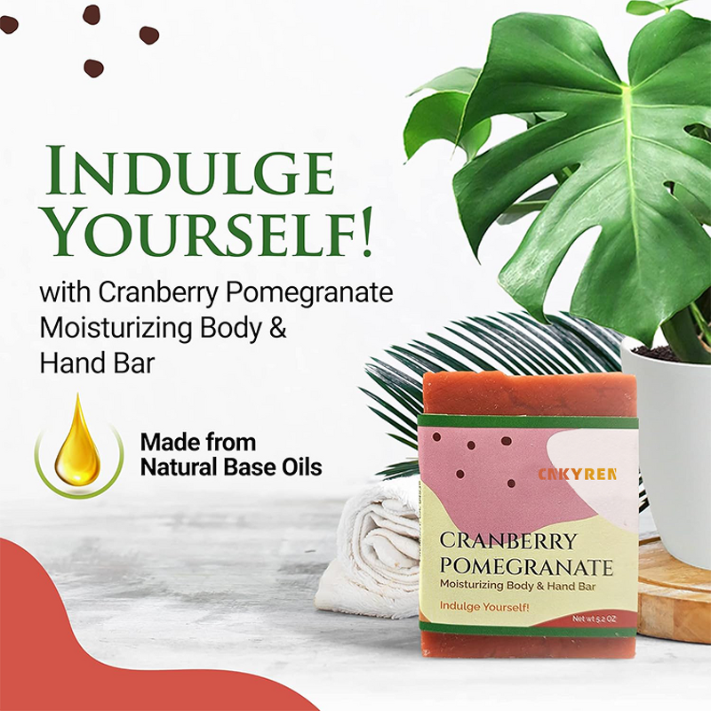 Body Soap Bar Manufacturer - Cranberry Pomegranate - Olive Oil Coconut Oil Beeswax Oil Control Skin Fresh
