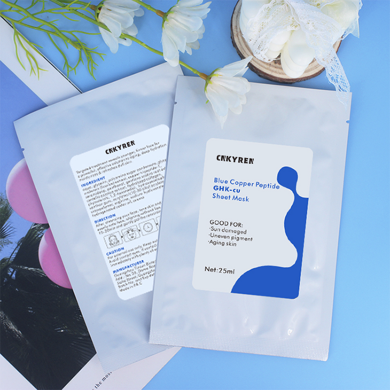 Facial Sheet Mask Manufacturer - Blue Copper Peptide - Anti Aging Wrinkles Firming Hydrating Skin Care