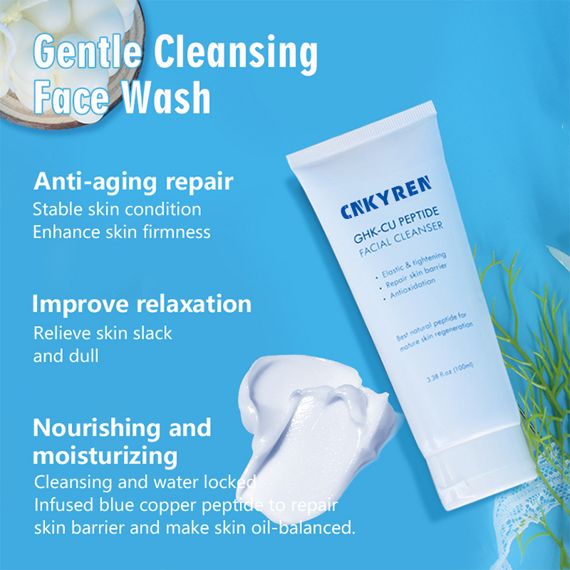 Face Wash Manufacturer - Organic Ghk-Cu - Wholesale Hyaluronic Acid Wrinkle Repair Facial Cleanser