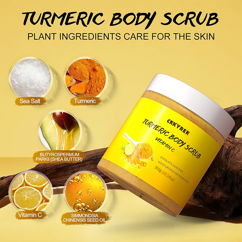 Body Scrub Manufacturer - Turmeric - Deeply Hydrating Simmondsia Chinensis Sea Salt Shea Butter Vitamin C