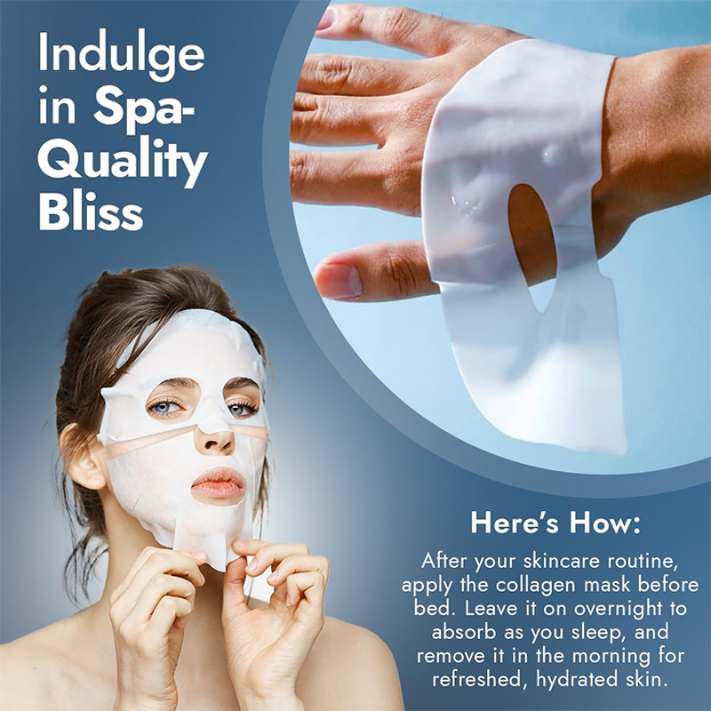 Facial Mask Manufacturer - Deep Collagen Hydration - Hyaluronic Acid Vitamin C Moisturizing Sheet Form