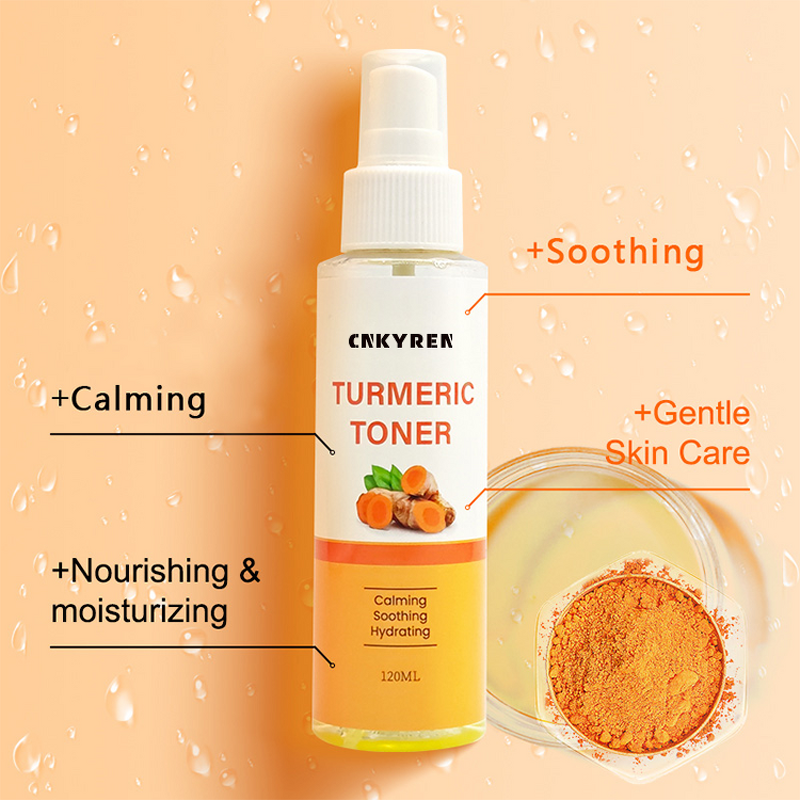 Facial Toner Manufacturer - OEM Organic Turmeric - Aloe AHA Whitening Anti Acne Fades Blemishes