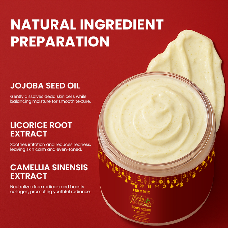 Body Scrub Manufacturer - Christmas Limited Edition - Deep Cleanse Jojoba Seed Oil Camellia Sinensis Gentle Exfoliation