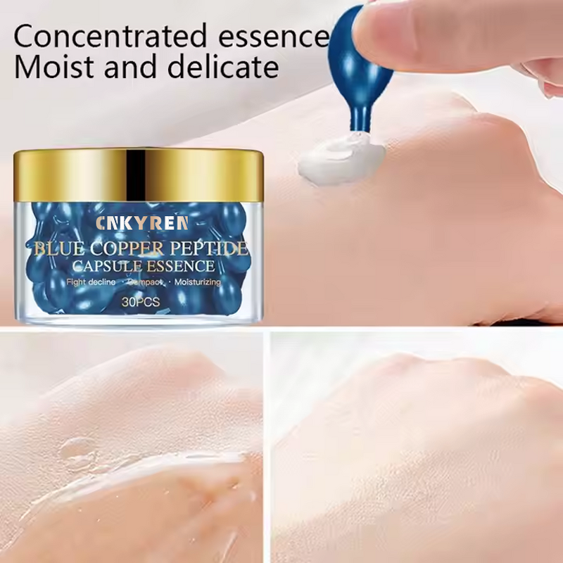 Anti Aging Serum Manufacturer - Blue Copper Peptide - Squalane Collagen Repair Skin Barrier Capsule