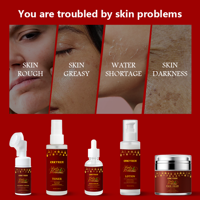 Face Care Set Manufacturer - Christmas Limited Edition - Whitening Anti Age Serum Cream Lotion Collagen Jojoba Oil
