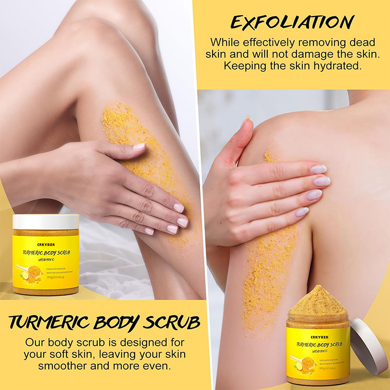 Body Scrub Manufacturer - Turmeric - Deeply Hydrating Simmondsia Chinensis Sea Salt Shea Butter Vitamin C
