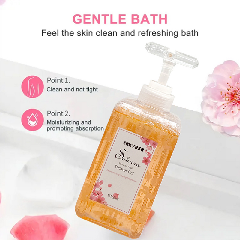 Body Wash Manufacturer - OEM Sakura Petal - Perfume Deep Nourish Whitening Niacinamide Cleansing Gel