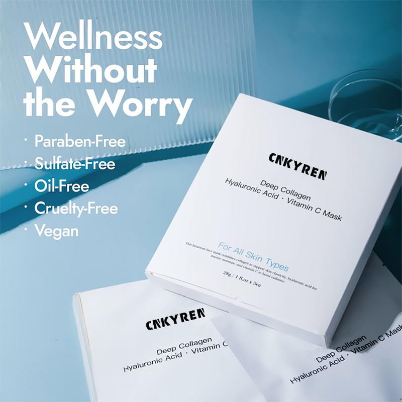 Facial Mask Manufacturer - Deep Collagen Hydration - Hyaluronic Acid Vitamin C Moisturizing Sheet Form