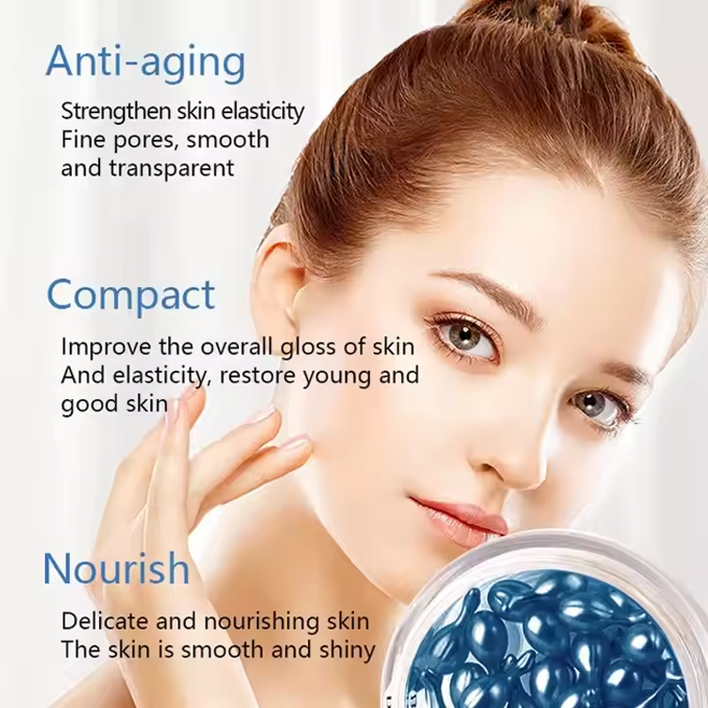 Anti Aging Serum Manufacturer - Blue Copper Peptide - Squalane Collagen Repair Skin Barrier Capsule