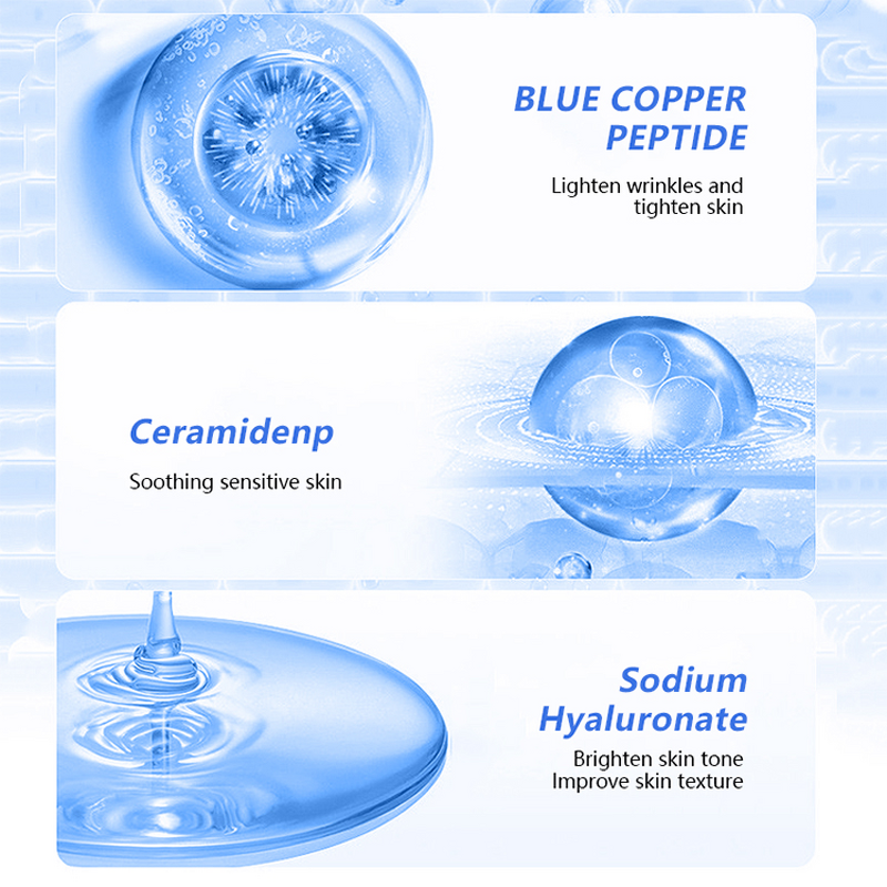 Facial Sheet Mask Manufacturer - Blue Copper Peptide - Anti Aging Wrinkles Firming Hydrating Skin Care