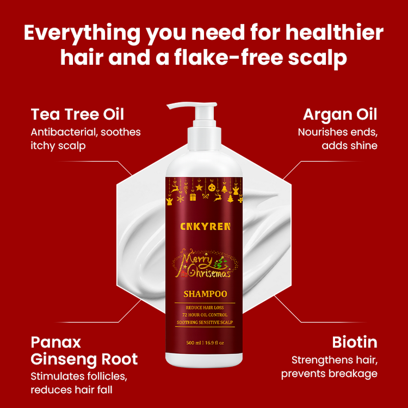 Hair Growth Shampoo Manufacturer - Christmas Limited Edition - Argan Oil Biotin Soothe Scalp Anti Dandruff Reduce Hair Fall