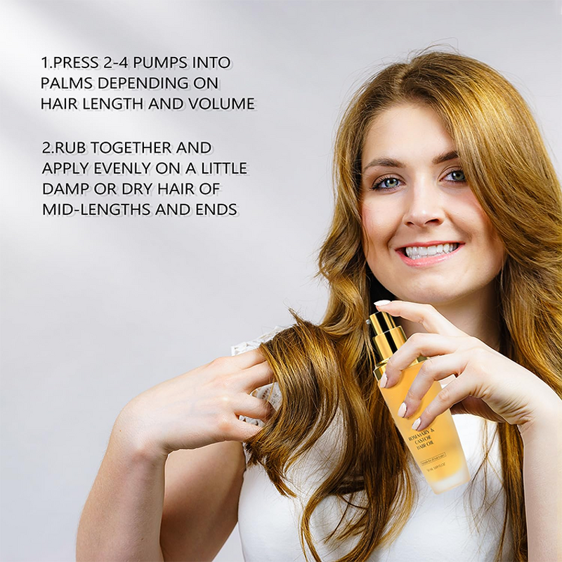 Hair Oil Manufacturer - OEM Organic Rosemary Castor - Nourishing Strengthening Damaged Hair Repair