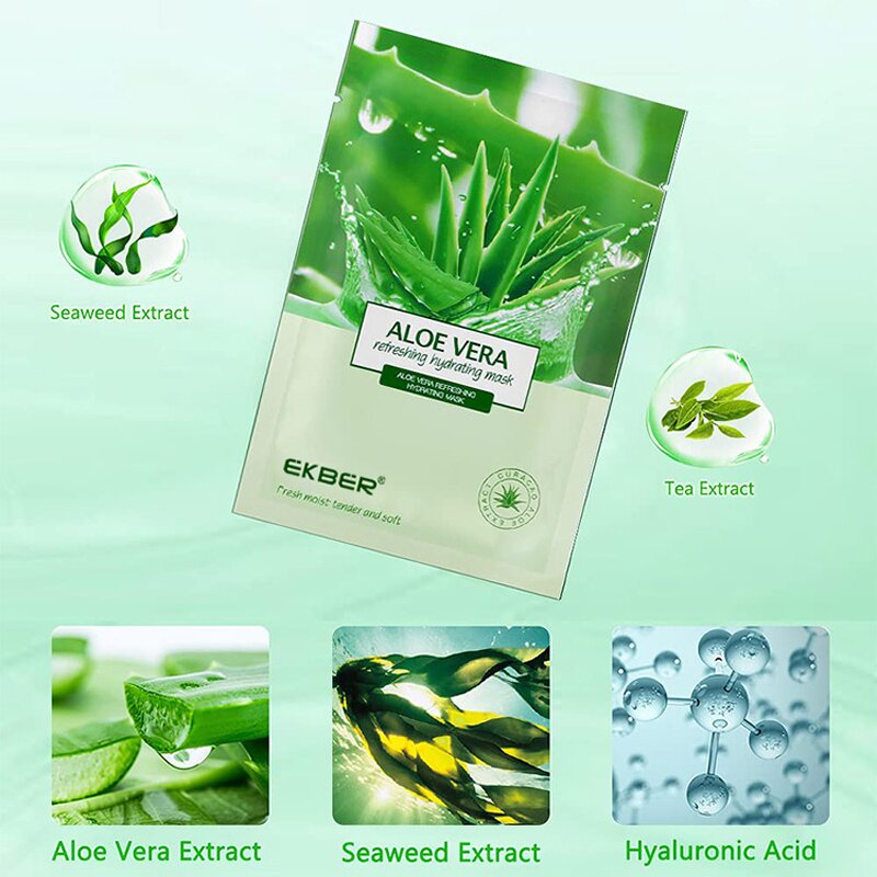 Facial Sheet Mask Manufacturer - Aloe Vera Gel - Skin Care Sleeping Sheet Lightening Beauty Products