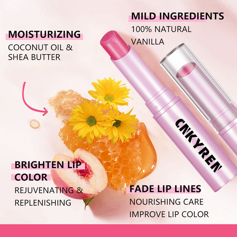 Lip Balm Stick Manufacturer - Vegan Squalane - Women 5g Hydrating Repairing Peach Honey Dry Lips