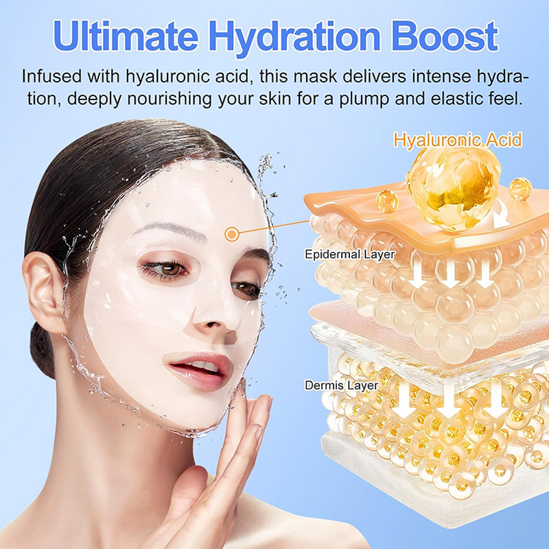 Facial Sheet Mask Manufacturer - Collagen Deep Hydration - Hyaluronic Acid Rejuvenating Overnight Vitamin E