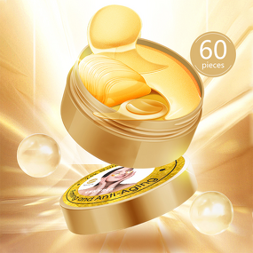 Eye Mask Patches Manufacturer - 24K Gold - Organic Hyaluronic Collagen Vitamin Anti Wrinkle OEM Supply