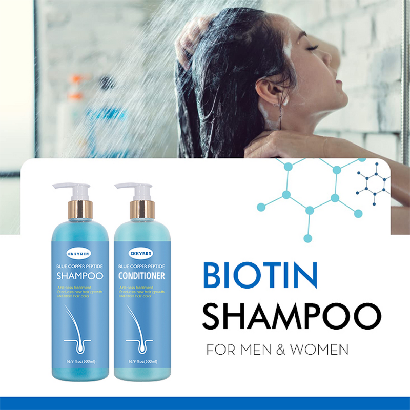 Hair Care Set Manufacturer - Organic Blue Copper Peptide - Scalp Repair Hair Loss Anti Dandruff Shampoo Conditioner