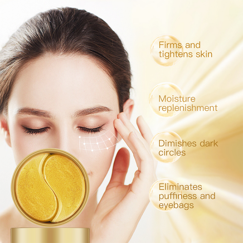 Eye Mask Patches Manufacturer - 24K Gold - Organic Hyaluronic Collagen Vitamin Anti Wrinkle OEM Supply