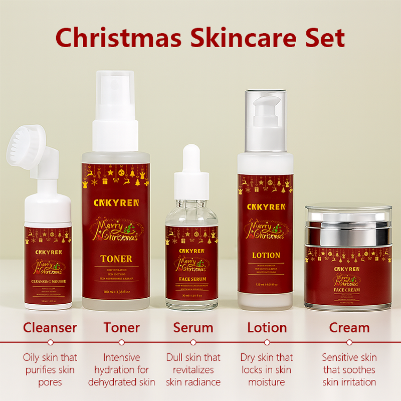 Face Care Set Manufacturer - Christmas Limited Edition - Whitening Anti Age Serum Cream Lotion Collagen Jojoba Oil