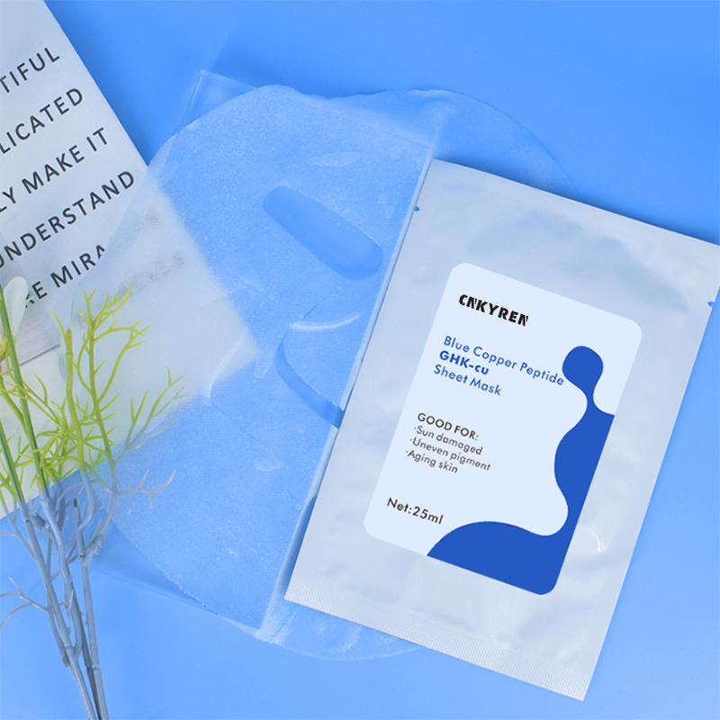 Facial Sheet Mask Manufacturer - Blue Copper Peptide - Anti Aging Wrinkles Firming Hydrating Skin Care