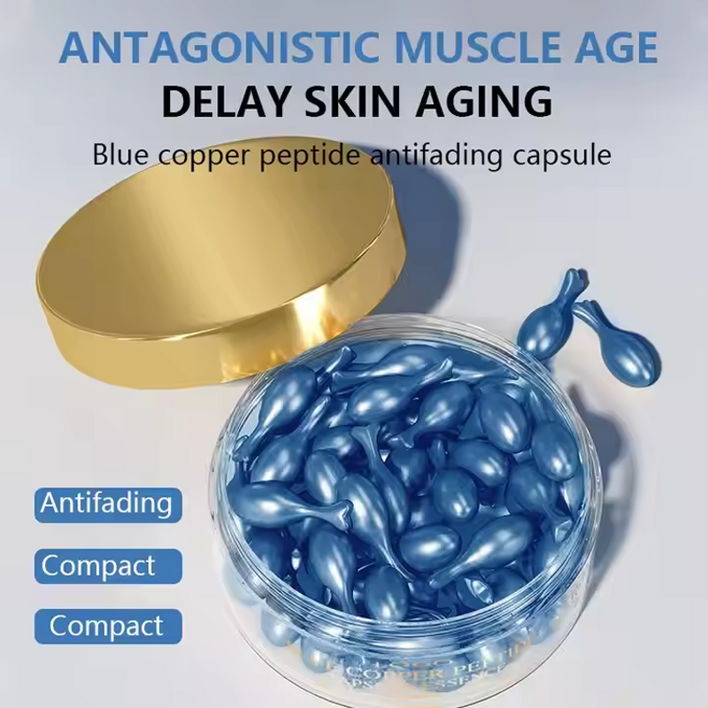 Anti Aging Serum Manufacturer - Blue Copper Peptide - Squalane Collagen Repair Skin Barrier Capsule