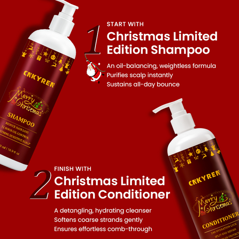 Hair Growth Shampoo Manufacturer - Christmas Limited Edition - Argan Oil Biotin Soothe Scalp Anti Dandruff Reduce Hair Fall