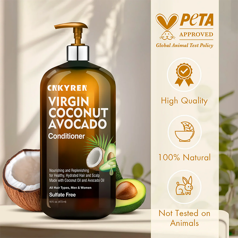 Conditioner Manufacturer - OEM Virgin Coconut Avocado - Detangling Soothing Dry Scalp Dandruff Relief