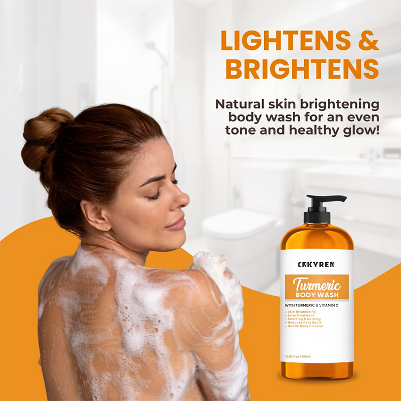Body Wash Manufacturer - Turmeric - Vitamin C Gentle Gel Cleanse Brightening Acne Reduces Dark Spots