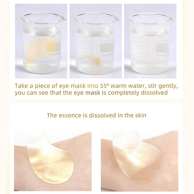 Eye Mask Patches Manufacturer - 24K Gold - Organic Hyaluronic Collagen Vitamin Anti Wrinkle OEM Supply