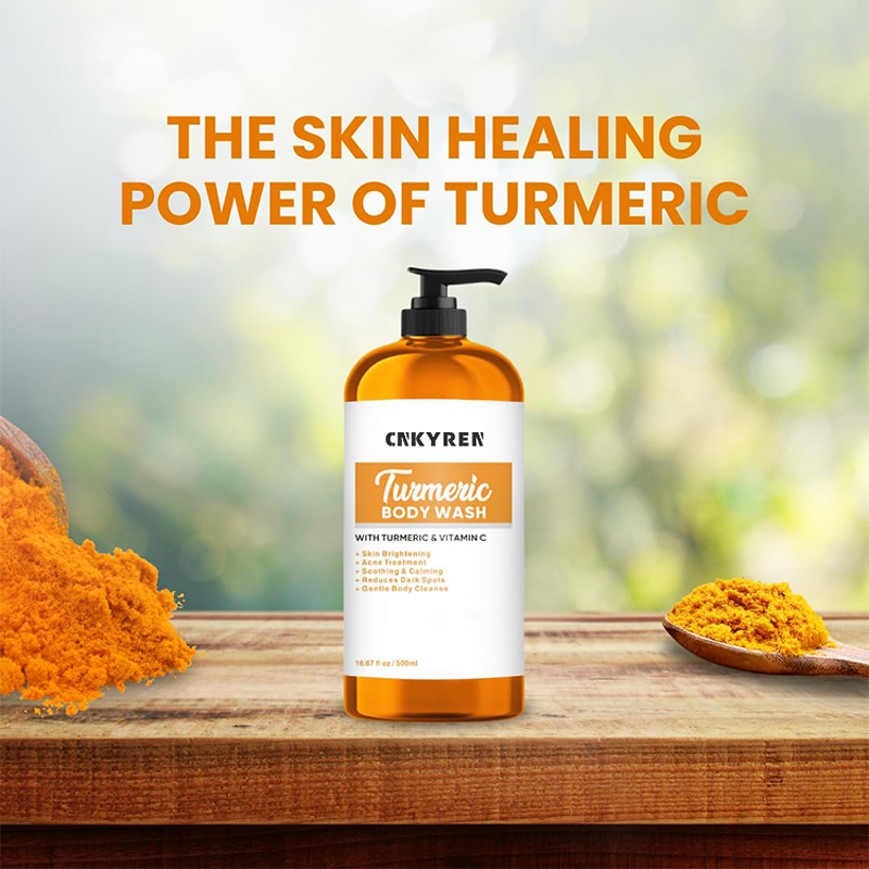 Body Wash Manufacturer - Turmeric - Vitamin C Gentle Gel Cleanse Brightening Acne Reduces Dark Spots