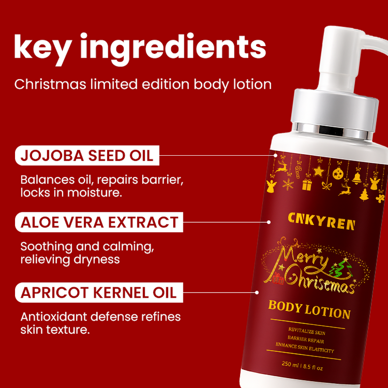 Body Lotion Manufacturer - Christmas Limited Edition - Deep Hydrating Jojoba Seed Oil Gentle Exfoliating Lightening