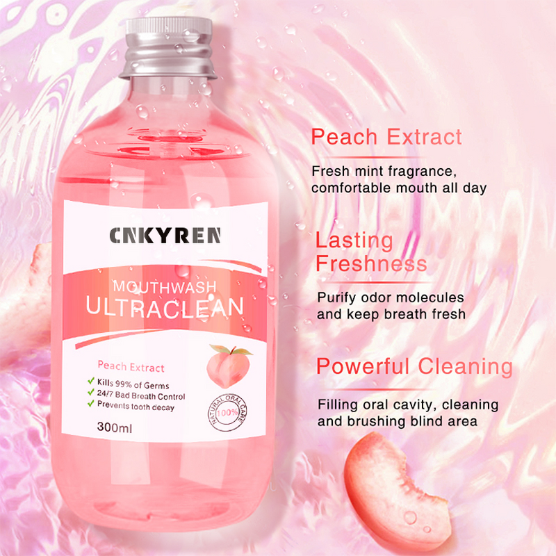 Mouthwash Manufacturer - Powerful Peach Green Tea - Flavored Disposable Teeth Whitening Decay Prevention