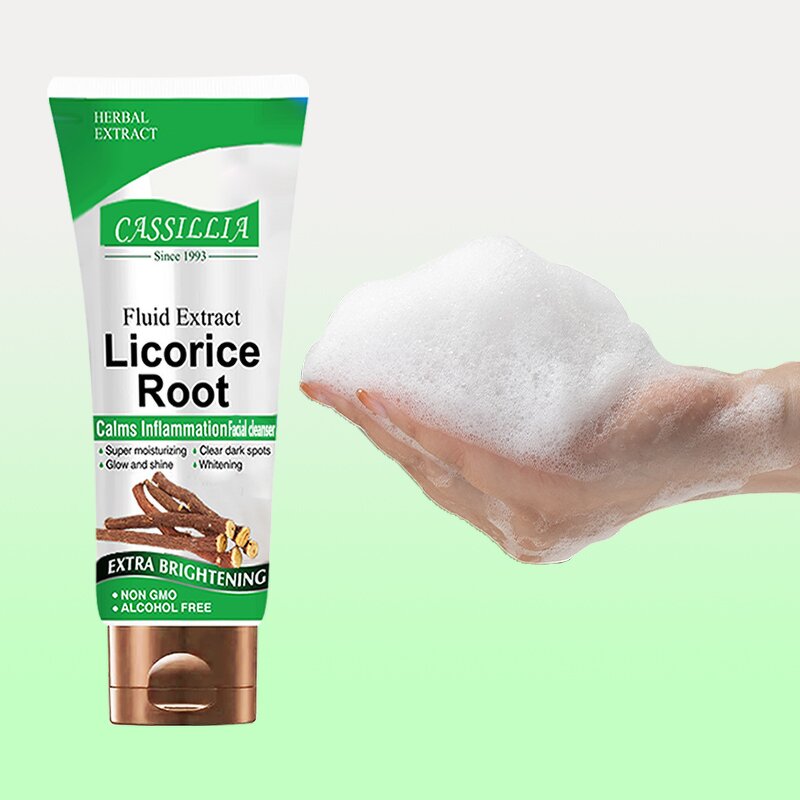 Face Wash Manufacturer - Natural Extract Licorice Root Whitening Brighten Vitamin E Moisturizing Foaming Men Women
