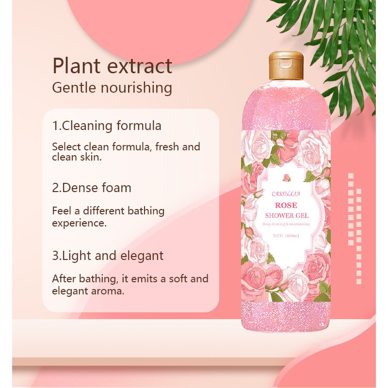 Body Wash Manufacturer - Private Label OEM Organic Rose Extract Women's Brightening Moisturizing Nourishing Eco-Friendly